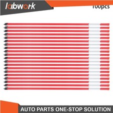 Labwork 100Pcs Reflective Marker Driveway Marker Snow Stake 48In 5/16" Diameter