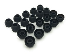 10 Pairs Medium Earbud Tips Silicone Replacement Ear Bud Tips   Black