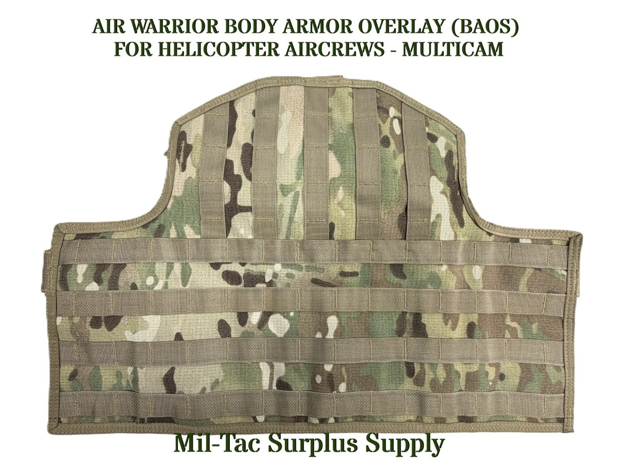 AIR WARRIOR BODY ARMOR OVERLAY (BAOS) FOR HELICOPTER AIRCREWS