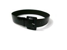 Banana Republic Womens Wide Black Faux Leather Belt Size M Medium Croc Embossed