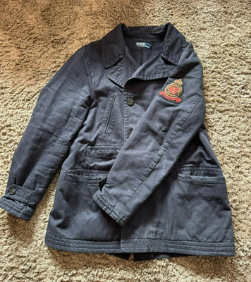Polo Ralph Lauren   Pea Coat - Größe L - gefüttert mit Stickerei    dunkelblau