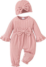 Newborn Baby Girl Clothes Preemie Clothes Girl Infant Fall Winter Outfits Jumpsu
