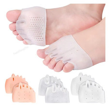 2PCS Bunion Toe Corrector Silicone Orthotics Straightener Separator Forefoot Pad
