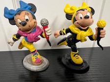 2 MINNIE MOUSE  FIGUREN 1987 HANDBEMALT - WALT DISNEY BULLY - DAISY MICKY MAUS