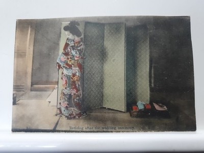 Alte Postkarte, Ruhestand nach der Hochzeitszeremonie (10M)