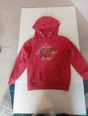 Fat Face Young Crew Find Your Bearings roter Hoodie sehr guter Zustand 7 bis 8 Jahre