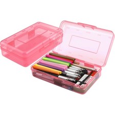 Pencil Box, Large Capacity Clear Pencil Case, 1 Pack Hard Pencil Case, Clear Cra