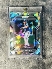 Cayden Wallace 2023 Prizm Baseball Silver SSP Cracked Ice Prizm Parallel Rookie