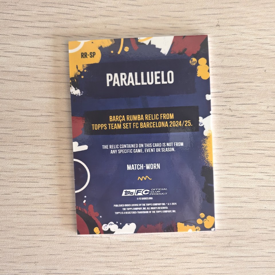 Salma Paralluelo 2024-25 Topps Barcelona Team Set Barca Rumba Relic GU ...