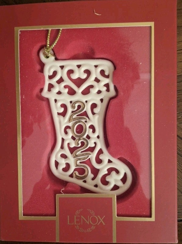 Lenox Ornament 2025 A Year to Remember Stocking 3.75" New in Box