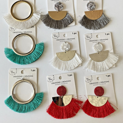 Lot of 9 Bead Landing Large Tassel Pendants -  Jewelry Making - Necklaces New
