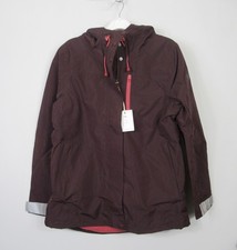 Next Womens Zip Through Hooded Rain Coat Fleece Lined Reflective trims 8 - 18