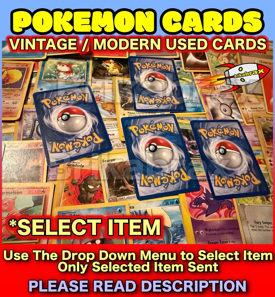 Pokemon Cards Various Series & Years - SOLD USED Vintage / Modern - Select Item - Image 3 of 3