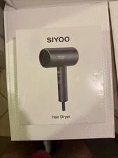SIYOO Professional Hair Dryer Ionic Blow Dryer Diffuser Nozzle 1600-Watt, New