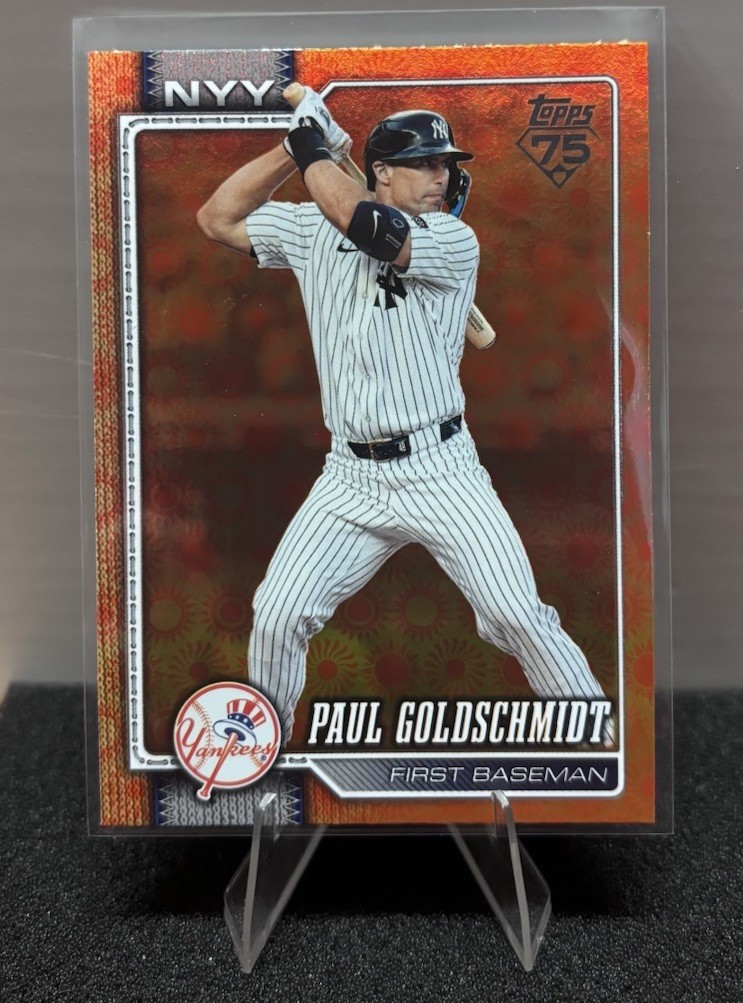 2026 Topps Series 2 - Orange Sun Holiday Foil - #597 Paul Goldschmidt - Yankees