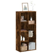 Image of WALPLUS Bookcase Smoked Oak 50x25x105cm Engineered Wood Storage Display