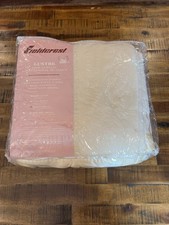 Vintage 1970s Fieldcrest 90x90 White Soft Satin Trim Blanket Queen