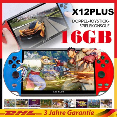 7'' X12 Plus Retro Handheld Spielkonsole Game Player Vibration 16GB Spielkonsole