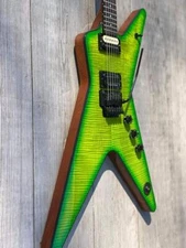 High Quality Wash Electric Guitar, DimeBag Reen Flame Maple Top, Black Hardware