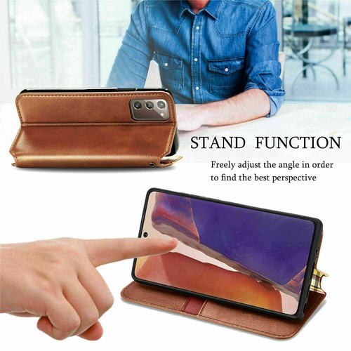Funda protectora magnética abatible magnética de cuero billetera para Samsung Galaxy Note 20 Note 20 - Imagen 6 de 17