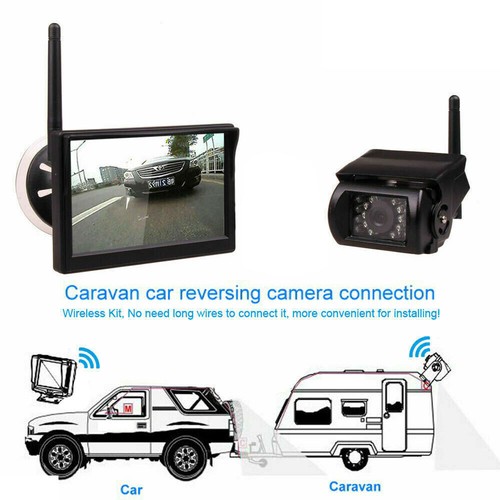 Wireless Backup Camera Rear View System w/ 5" HD Monitor for Truck Caravan RVs - Picture 7 of 24