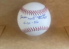 JACKIE BRANDT MLB DEBUT 4-21-56 SIGNED AUTO M.L. BASEBALL BECKETT AUTHENTICATED