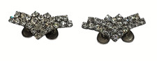 Vintage Shoe Buckles Clips Victorian Art Deco Mark Musi Clear Rhinestone