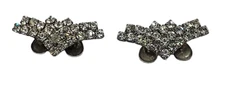 Vintage Shoe Buckles Clips Victorian Art Deco Mark Musi Clear Rhinestone
