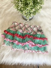 Matilda Jane Wonderment Girl On The Go Skirt Toddler Ruffle Green Pink Sz 2