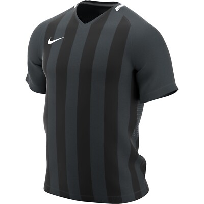 FCRB × Nike サッカーシャツ ブラック グレー M 3gold NWT Nike Youth Striped Division III Short Sleeve Soccer Jersey