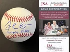 Greg Bargar RARE Expos, Cardinals, MLB OMLB BASEBALL SIGNED JSA COA AUTOGRAPHED