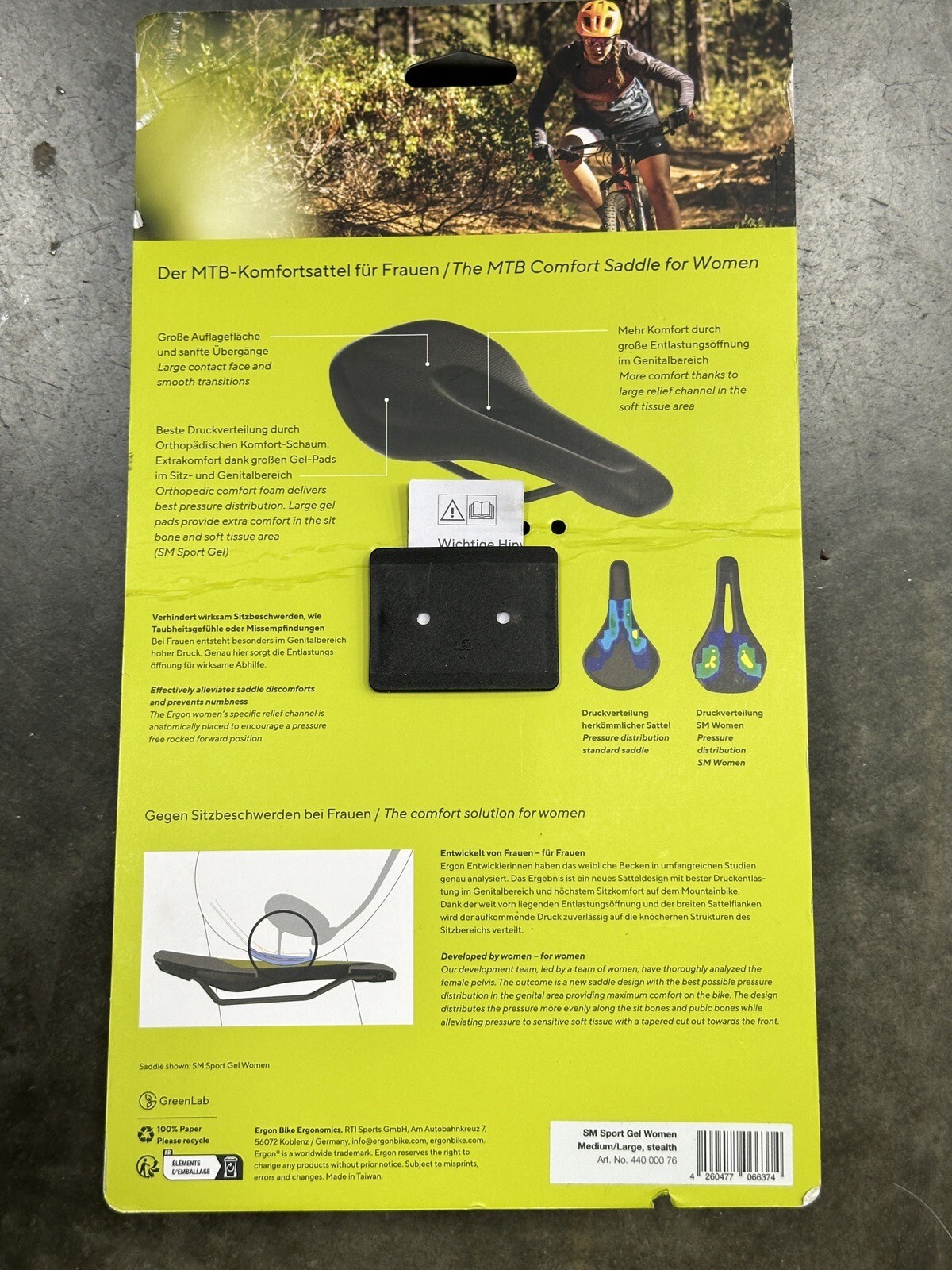 Ergon SM Sport Gel Saddle - Chromoly, Stealth, Women's, Medium/Large - Bike Seat