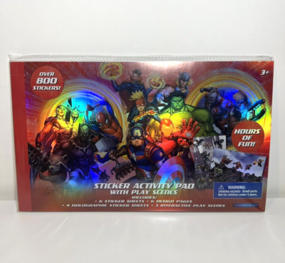Marvel Superheroes Sticker Activity Book with Play Scenes-Innovative Designs NEW