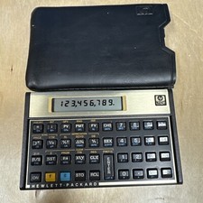 Vintage HP 12C Financial Calculator w/Original Cover, Made in USA - Tested