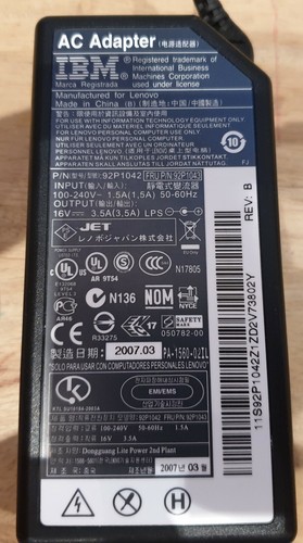 IBM Lenovo AC Adapter Netzteil für Laptops Notebooks 16 3.5A