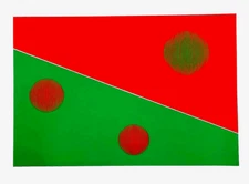 Gisela Beker, Bauhaus (Red and Green), Screenprint, signed  in pencil 21/300
