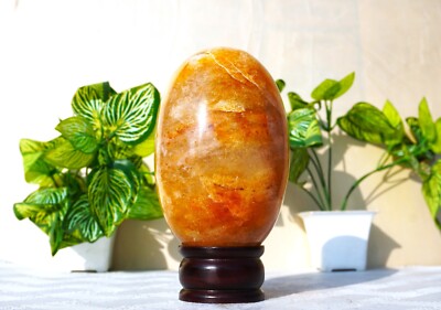 Large 140MM Yellow Golden Quartz Stone Minerals Metaphysical Lingam