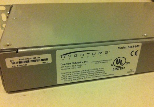 Overture Networks ISG 180 - Carrier Ethernet over T1/E1 Edge - Model 5263-900 - Picture 4 of 7