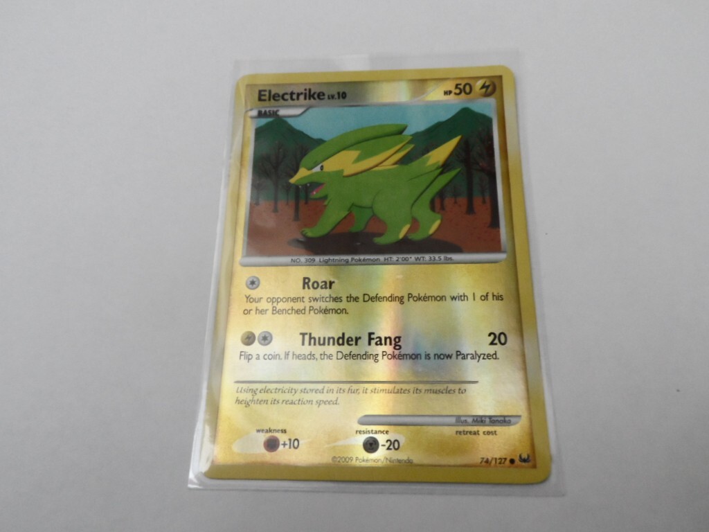 Pokemon TCG Electrike 74/127 Reverse Holo Pokemon Card