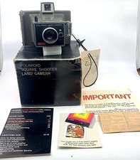 NOS Vintage Polaroid Land Camera Square Shooter Org Box Manual Inserts NEW MINT