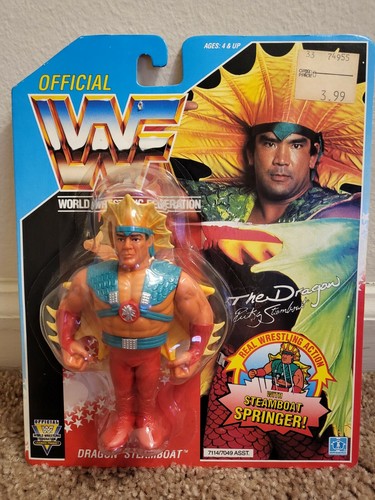 WWF Hasbro Series 4 Ricky The Dragon Steamboat MOC...