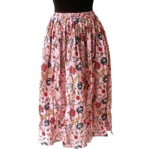 Faldas plisadas florales para mujer de verano informales sueltas falda suave vestido de algodón | eBay