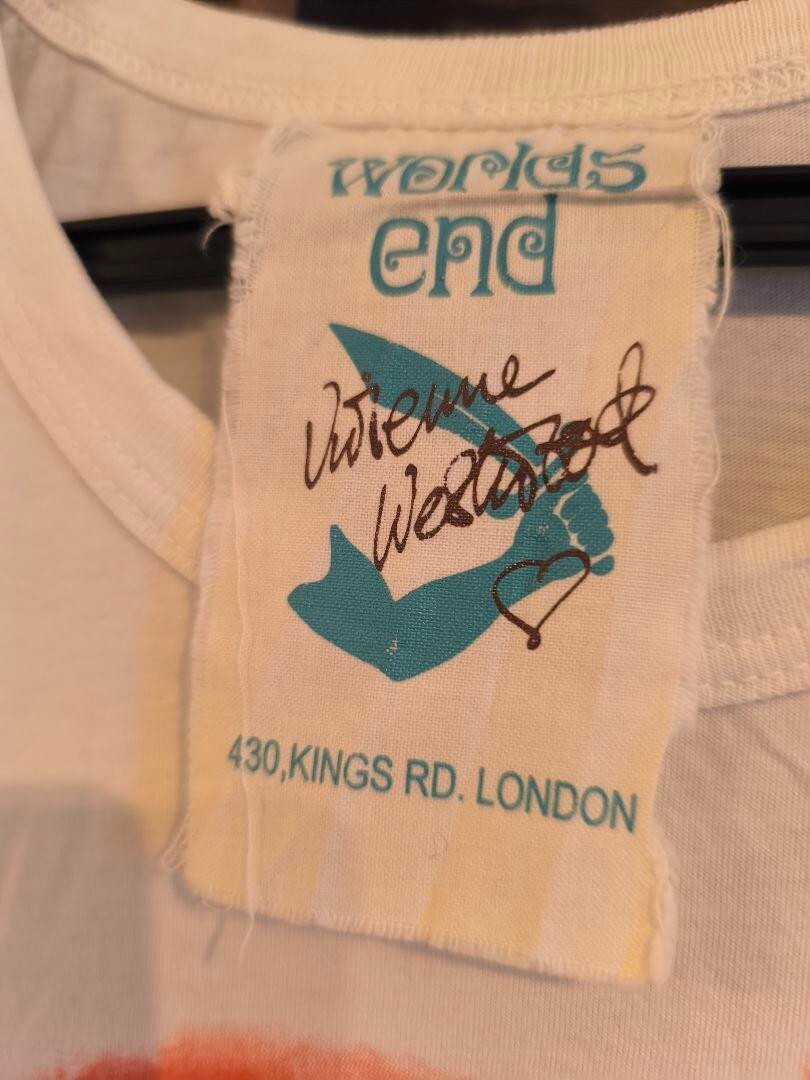 Vivienne Westwood Worlds End T-shirt sizeL White USED Vivienne Westwood Worlds End T-shirt sizeL White USED