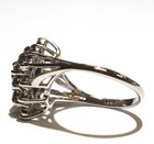 14k white gold 1.02ct SI1 H diamond cluster womens ring 5.1g estate vintage 7.25 — photo 4