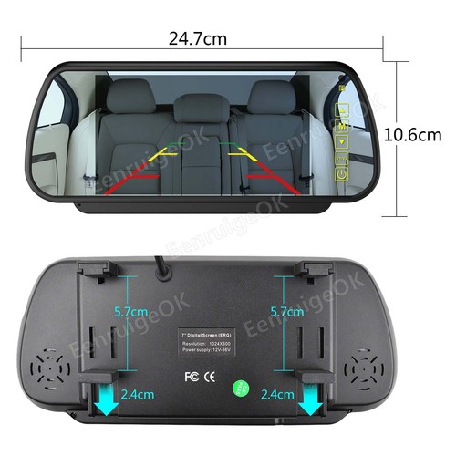 7" Monitor & Brake Light Rear View Camera for VW Transporter T6 (2016-Onwards) - Picture 14 of 21
