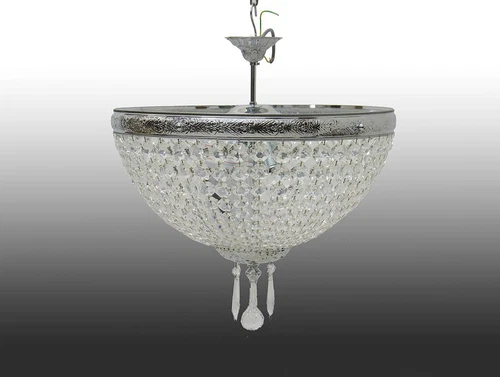 Crystal Ceiling Light Fixture with a Chrome Mount (3982)