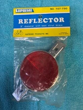 Vintage Supreme 3" Sissy Bar Reflector with seat strut brace No. 707-750