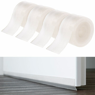 infactory 4er-Set transparente Zugluft-Stopper, selbstklebend, je 100 x 3,5 cm