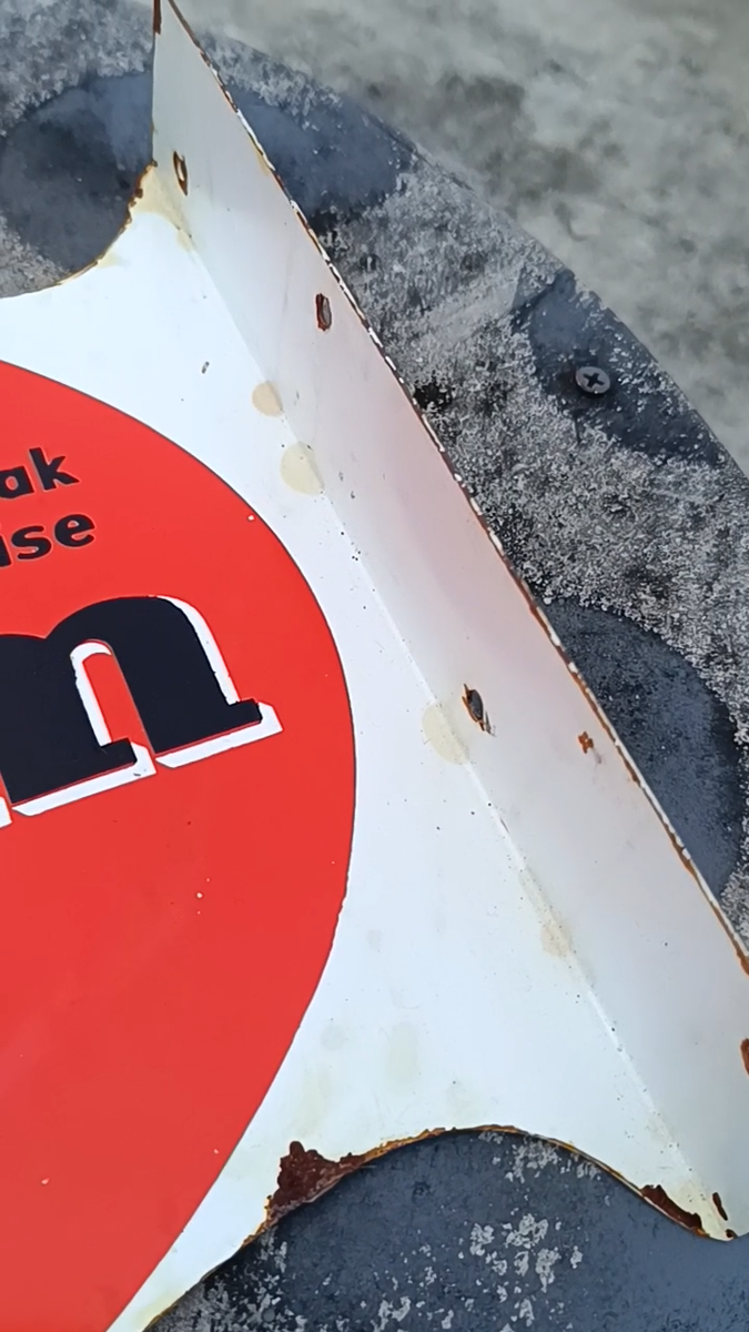 Vintage style OILZUM Oil Company NOT Porcelain Advertising Sign