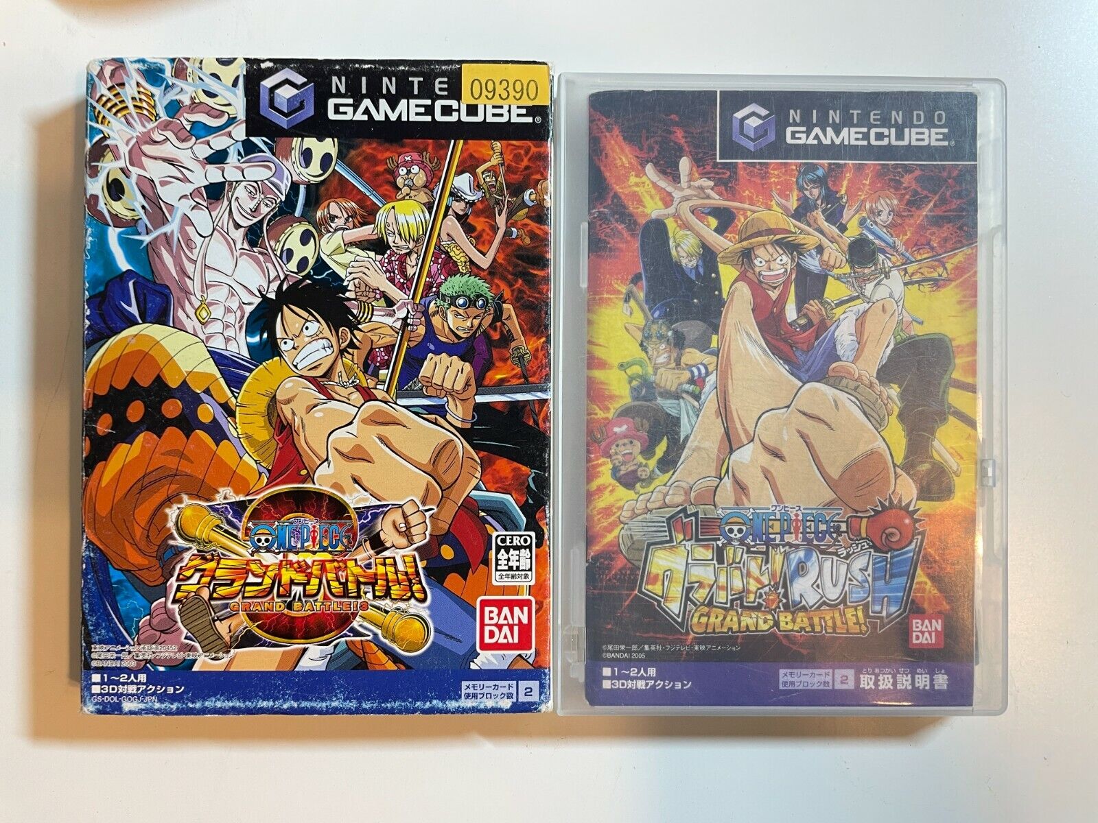 Game Cube GC Nintendo Gamecube　ONE PIECE GRAND BATTLE!3 & RUSH SET